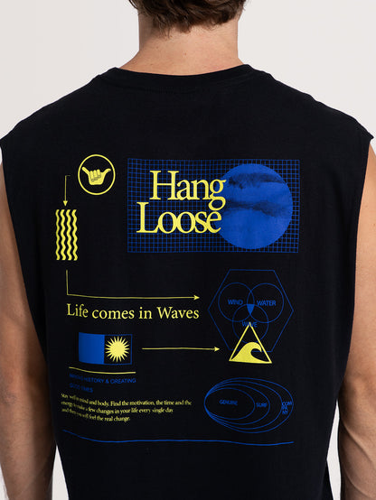 Regata Especial Preta Hang Loose Clouds