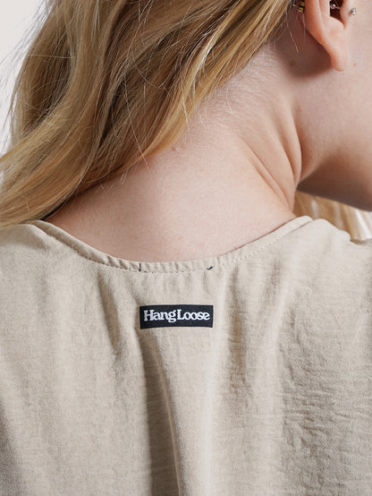 Top Cropped Areia Hang Loose Pleat