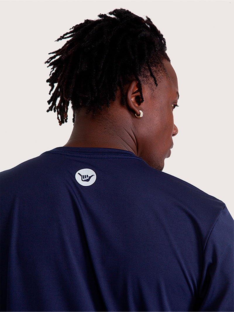 Camiseta Surf Hang Loose Retrosleeves Azul Marinho