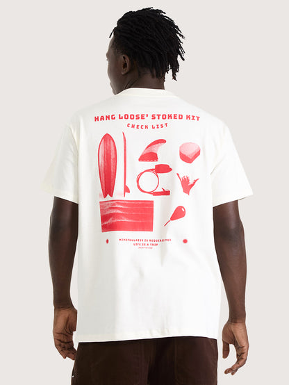 Camiseta Especial Hang Loose Stoked Off White