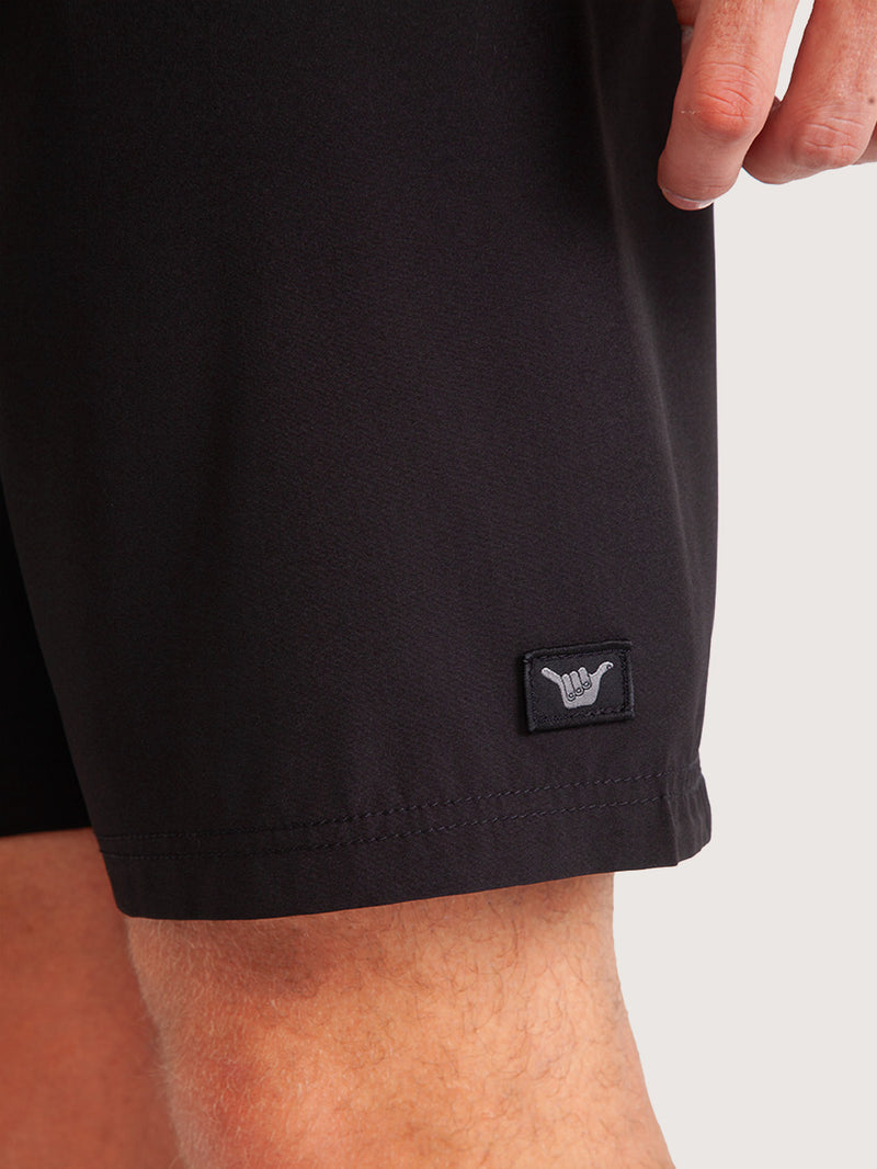 Boardshorts 18" Hang Loose Logo Preto