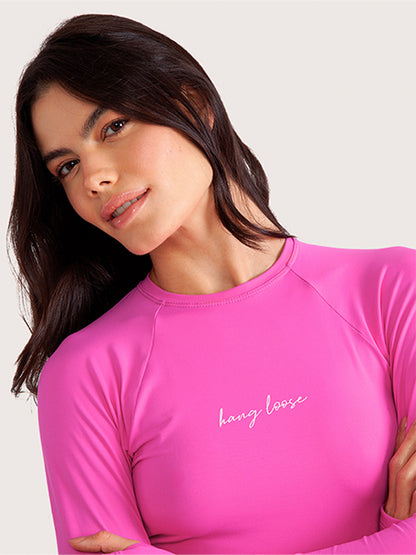 Camiseta Surf Basic Hang Loose Rosa