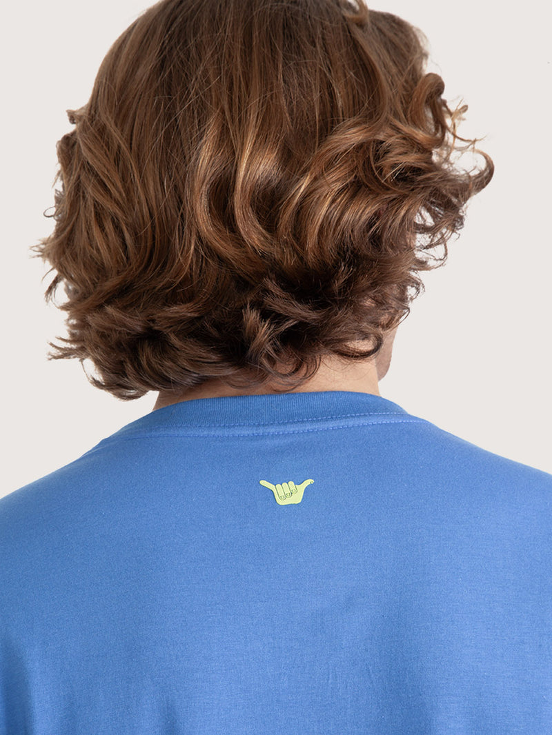 Camiseta Masculina Hang Loose Palm Azul