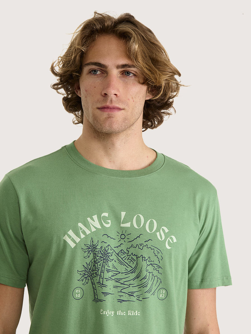 Camiseta Masculina Hang Loose Desert Verde