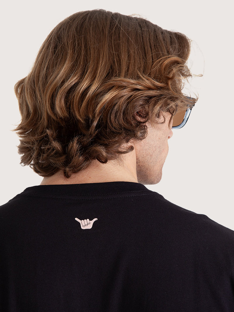 Camiseta Masculina Hang Loose Palm Preta