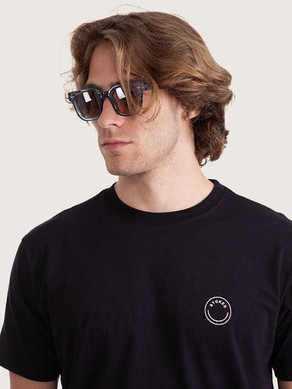 Camiseta Masculina Hang Loose Palm Preta