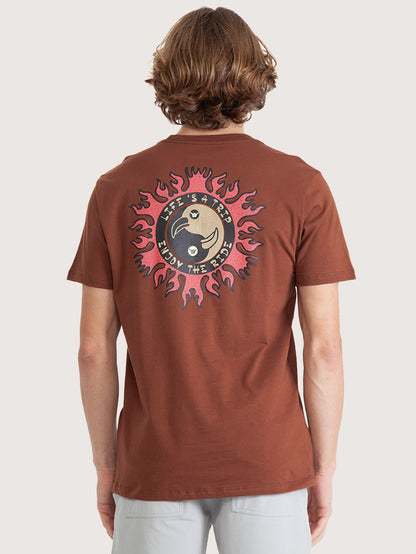 Camiseta Masculina Hang Loose Birds Marrom