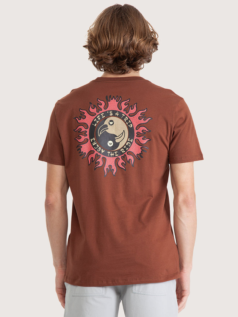 Camiseta Masculina Hang Loose Birds Marrom