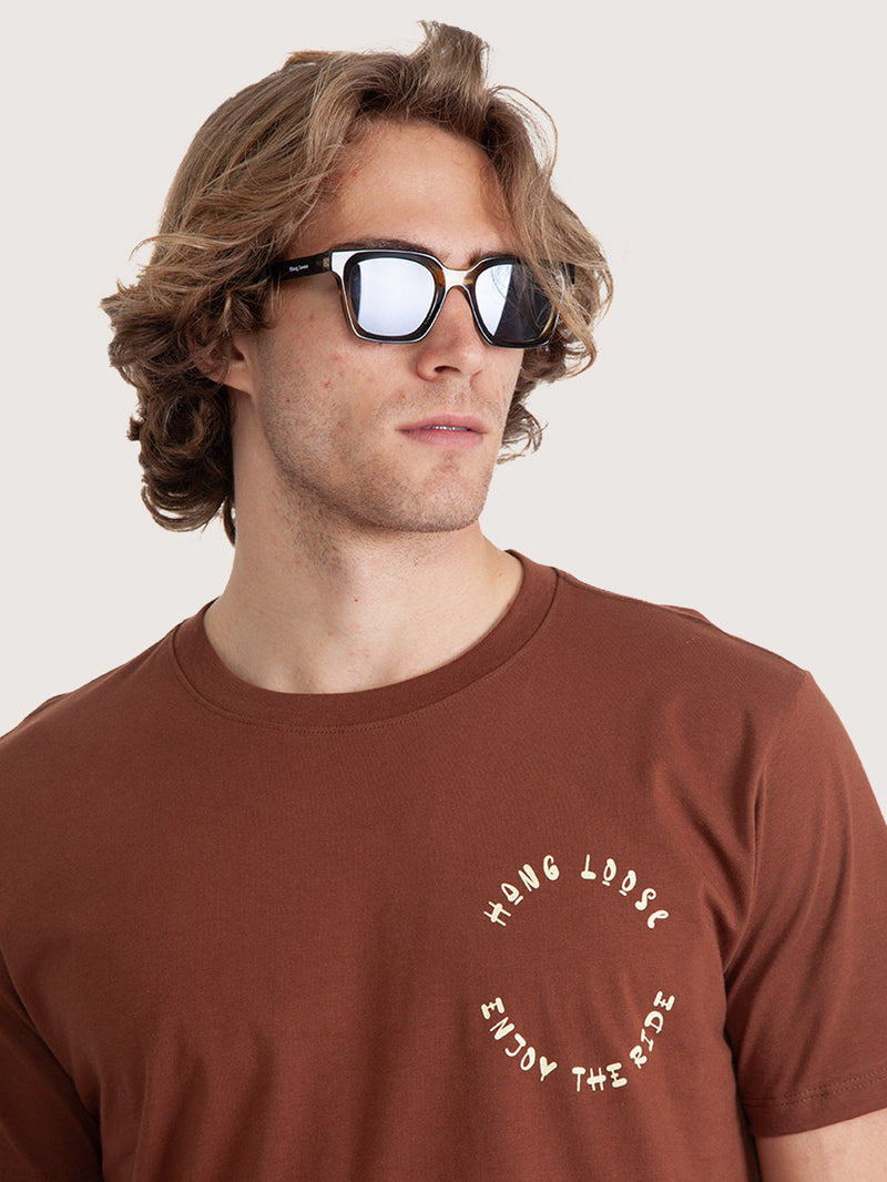 Camiseta Masculina Hang Loose Birds Marrom