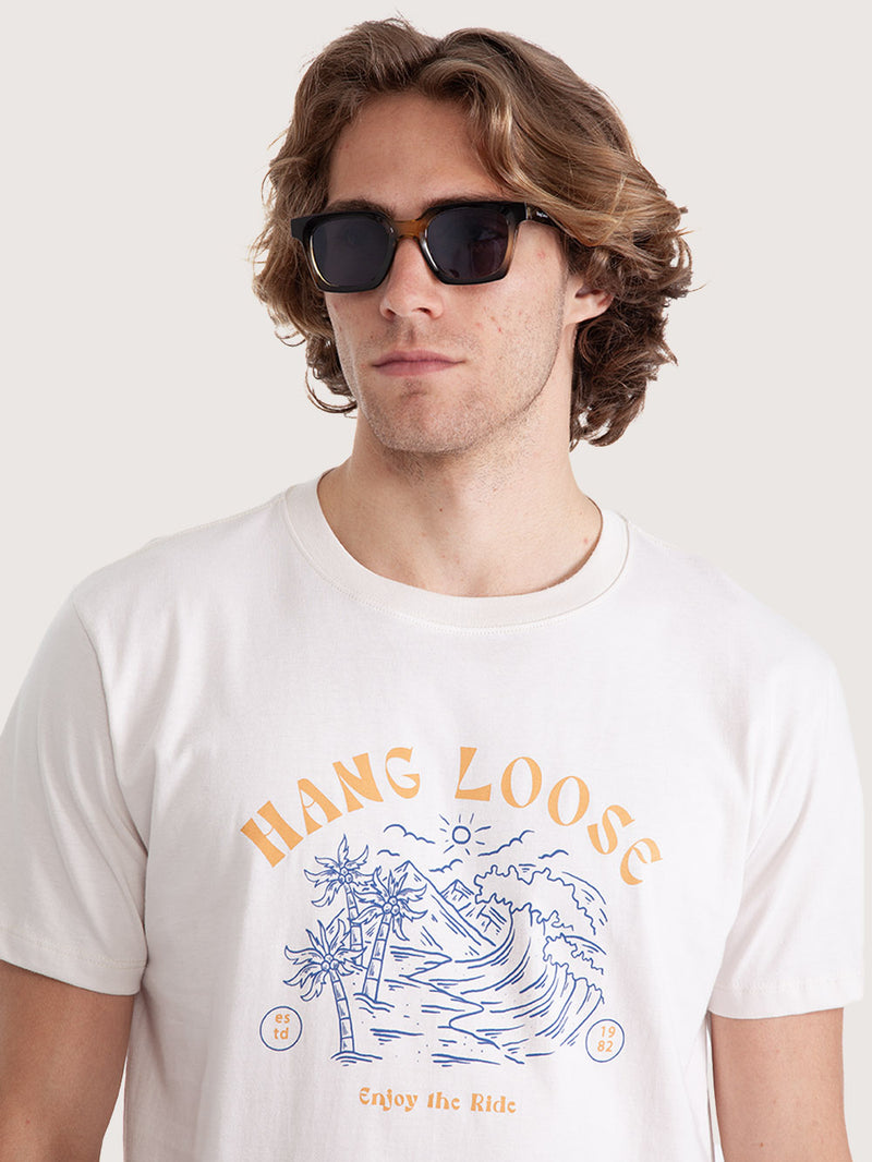 Camiseta Manga Curta Off  White Hang Loose Desert