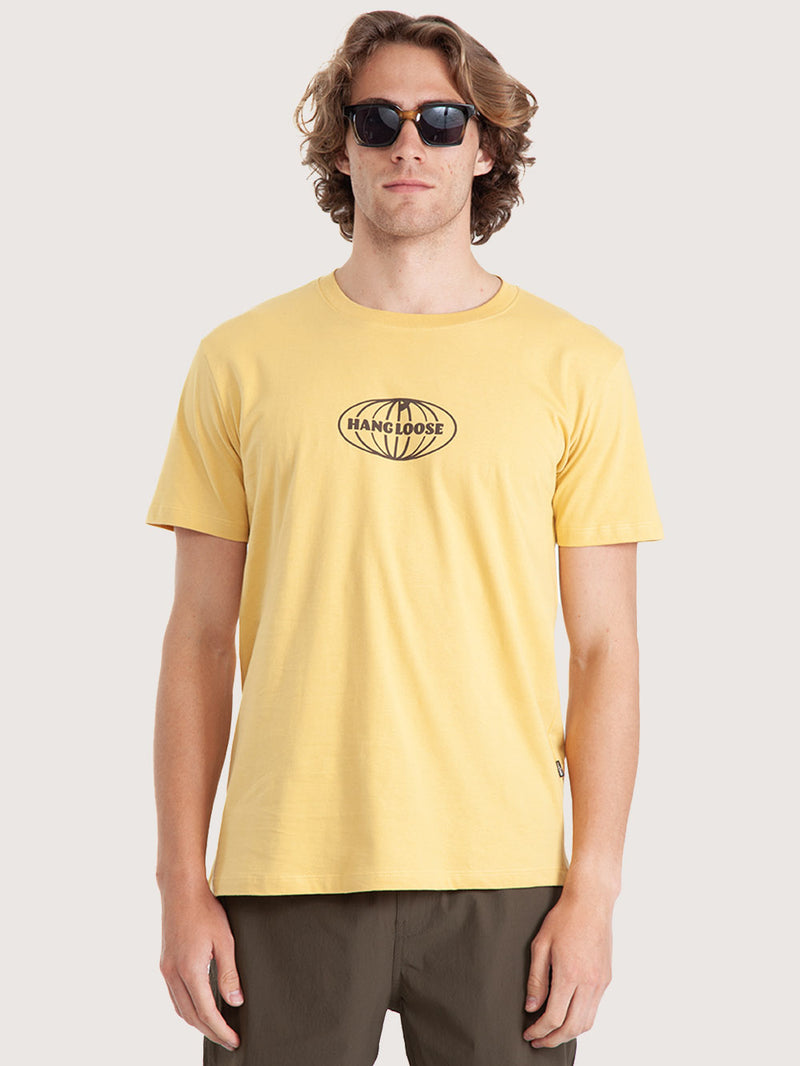 Camiseta Manga Curta Hang Loose Worldwide Amarela