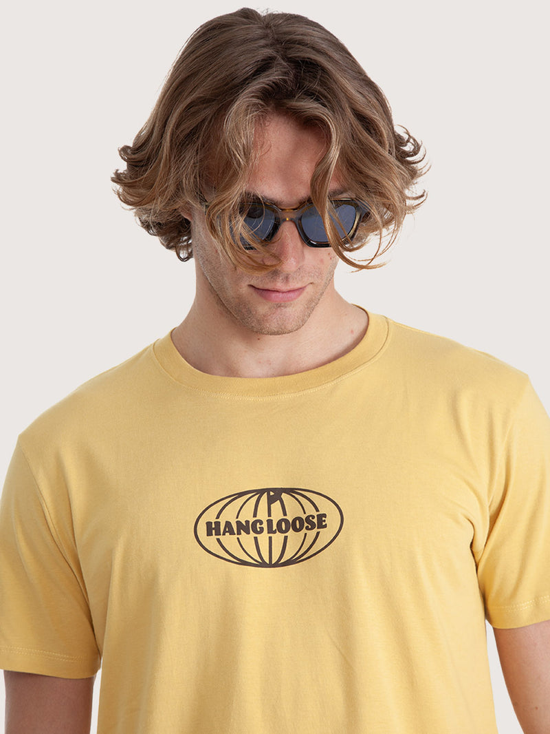 Camiseta Manga Curta Hang Loose Worldwide Amarela