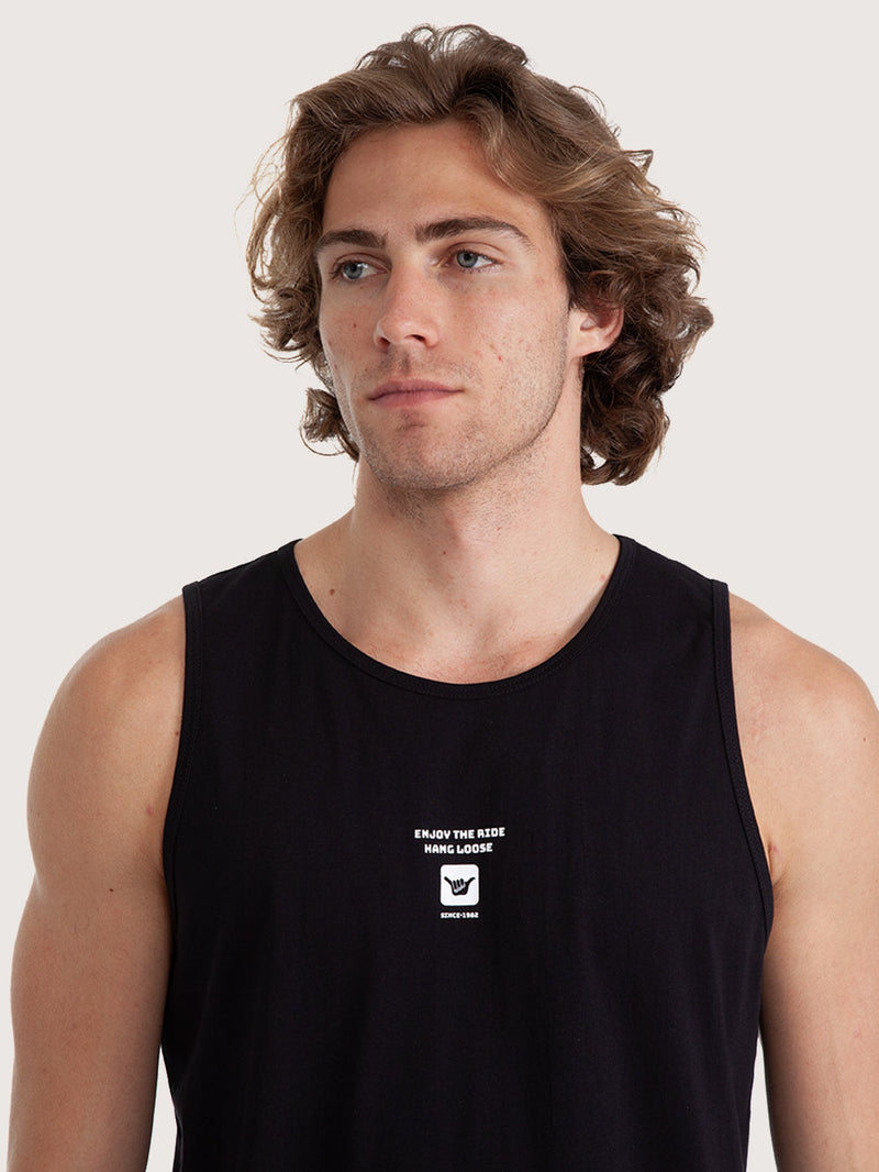 Regata Masculina Hang Loose Mini Preto