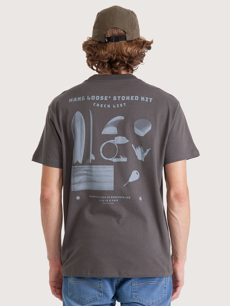 Camiseta Especial Hang Loose Stoked Cinza