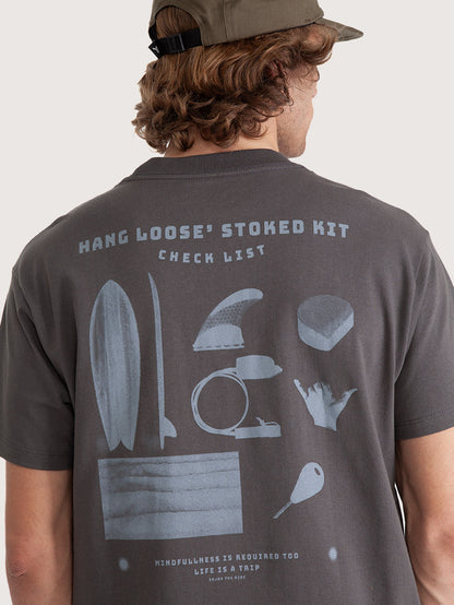 Camiseta Especial Hang Loose Stoked Cinza