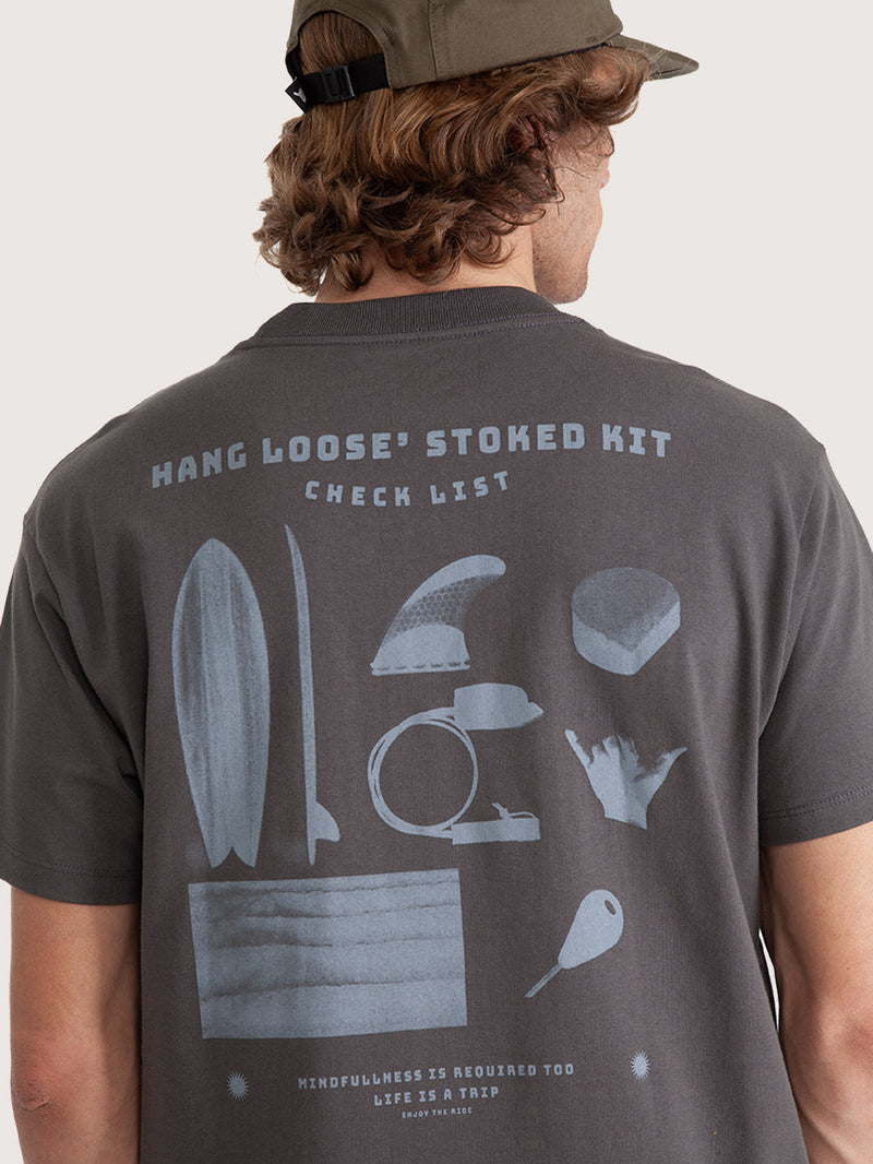 Camiseta Especial Hang Loose Stoked Cinza