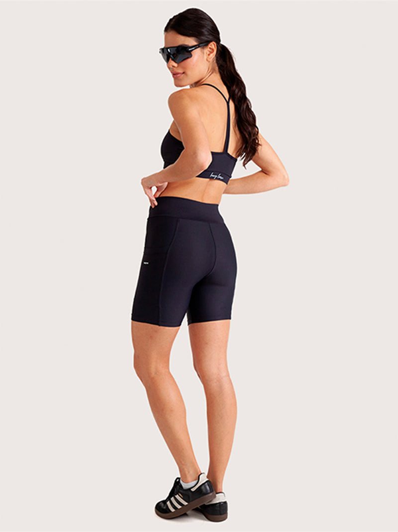 Shorts Biker Pocket Hang Loose Preto