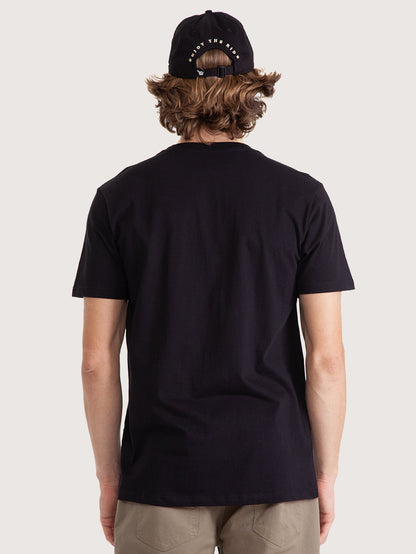 Camiseta Manga Curta Hang Loose Mini Preta