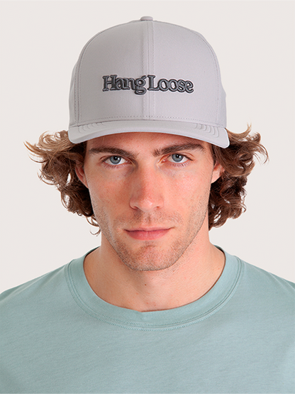 Boné Importado Aba Curva Hang Loose Typo Cinza