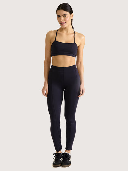 Calça Legging Com Bolso Hang Loose Pockets Preta