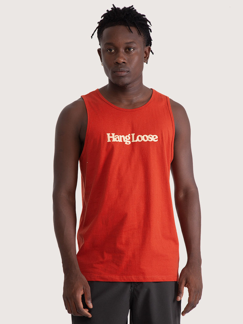 Regata Masculina Hang Loose Vermelho Typo