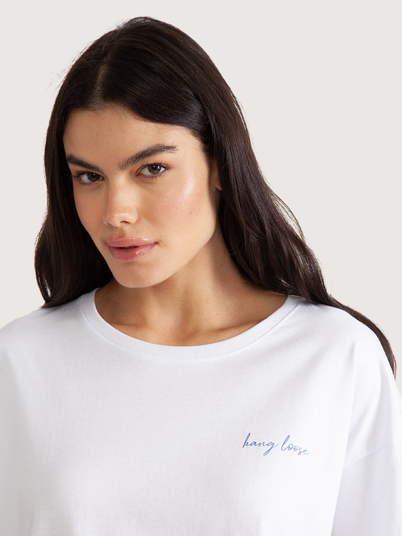 Camiseta Hang Loose Sardines Branca Feminina