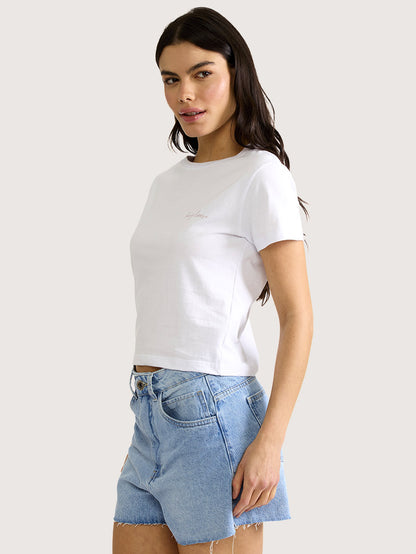 Camiseta Hang Loose Type Branca Feminina