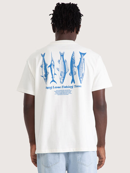 Camiseta Especial Hang Loose Fish Off White