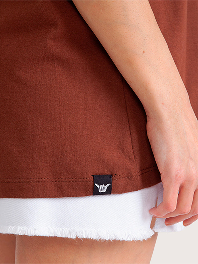 Camiseta Hang Loose Lobster Oversized Marrom