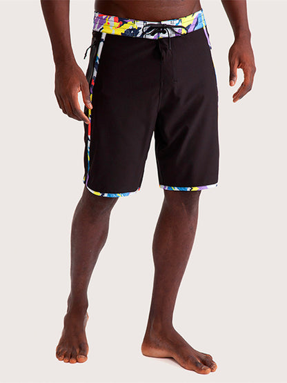 Boardshorts 19" Hang Loose Block Preto