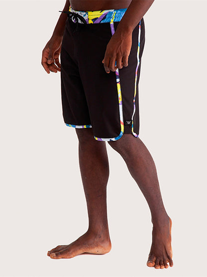 Boardshorts 19" Hang Loose Block Preto