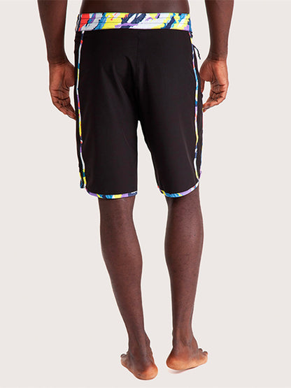 Boardshorts 19" Hang Loose Block Preto
