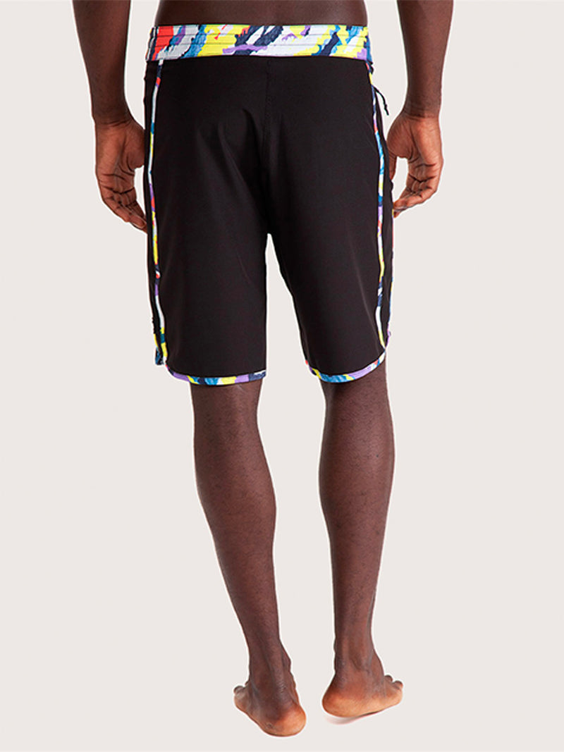 Boardshorts 19" Hang Loose Block Preto
