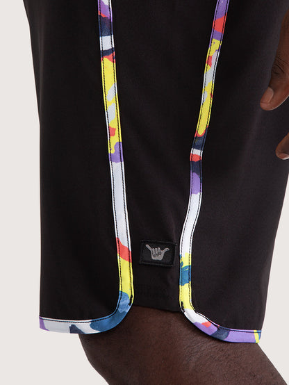 Boardshorts 19" Hang Loose Block Preto
