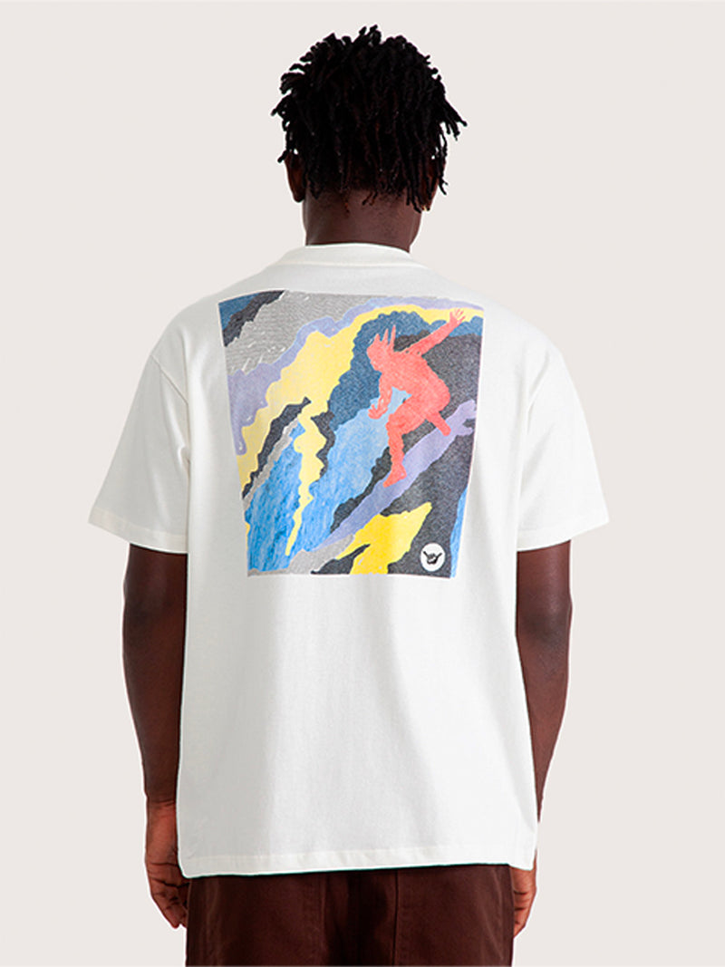 Camiseta Especial Manga Curta Surfer Off White Loose Fit