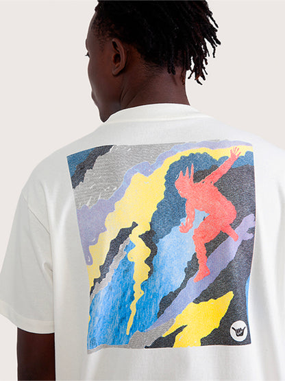 Camiseta Especial Manga Curta Surfer Off White Loose Fit