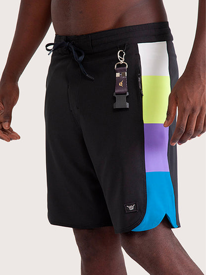 Boardshorts 18" Hang Loose Neon Cinza Chumbo