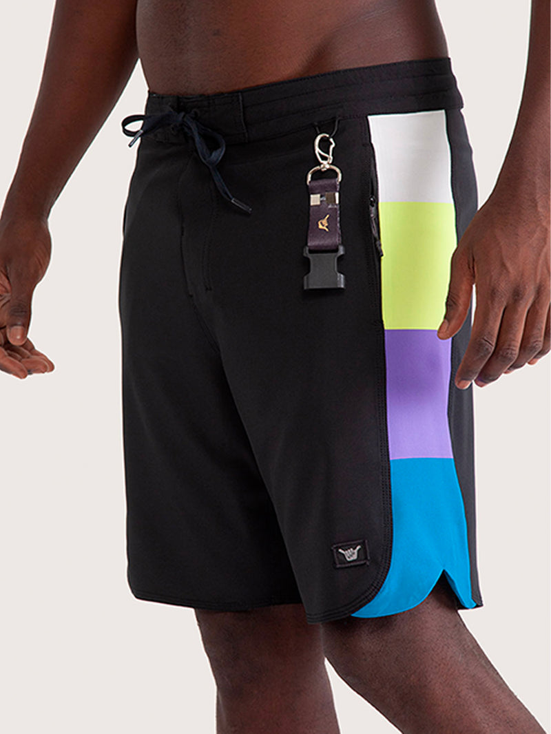 Boardshorts 18" Hang Loose Neon Cinza Chumbo