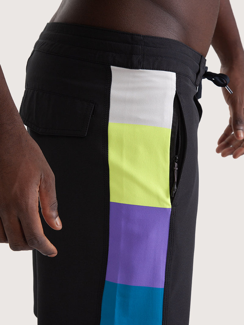 Boardshorts 18" Hang Loose Neon Cinza Chumbo