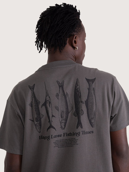 Camiseta Especial Hang Loose Fish Cinza