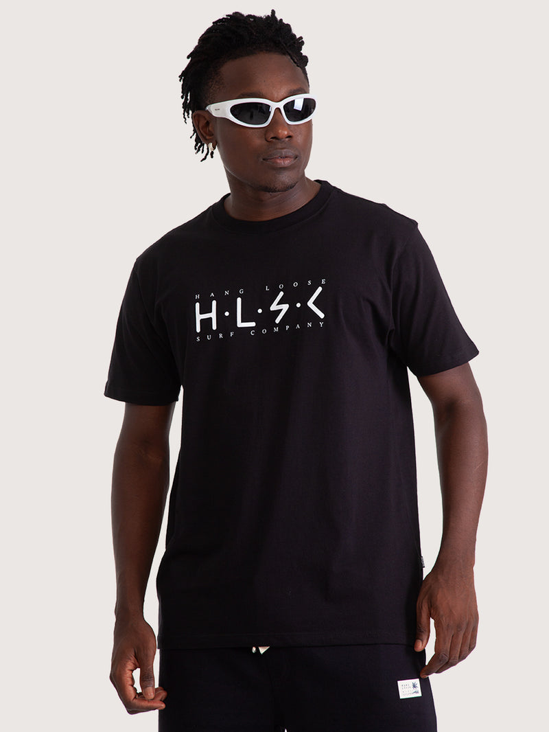 Camiseta Manga Curta Hang Loose Stick Preta