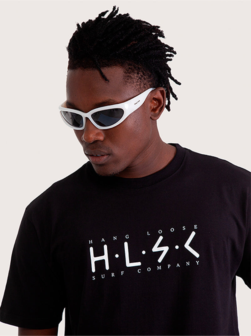 Camiseta Manga Curta Hang Loose Stick Preta