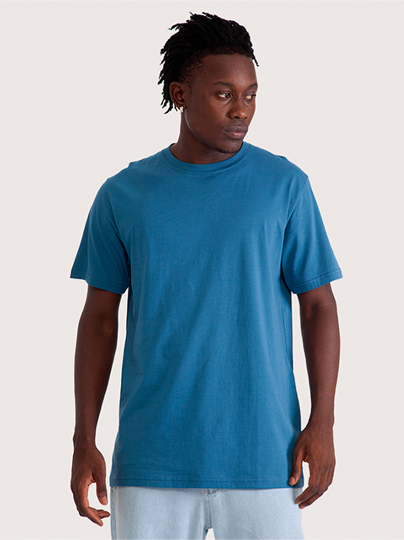 Camiseta Especial Manga Curta Sentence Azul Escuro
