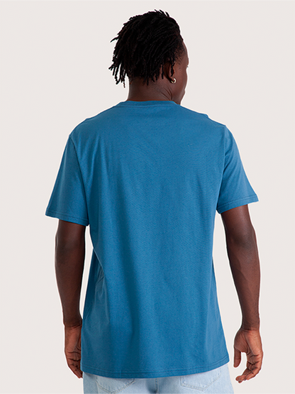 Camiseta Especial Manga Curta Sentence Azul Escuro