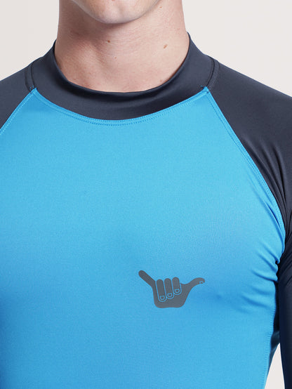 Camiseta Surf Manga Longa Azul Hang Loose Pro II