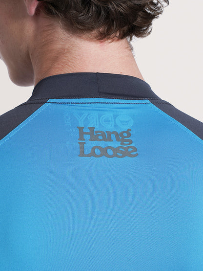 Camiseta Surf Manga Longa Azul Hang Loose Pro II