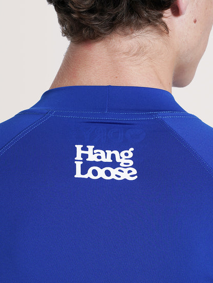 Camiseta Surf Manga Curta Azul Hang Loose Lanai