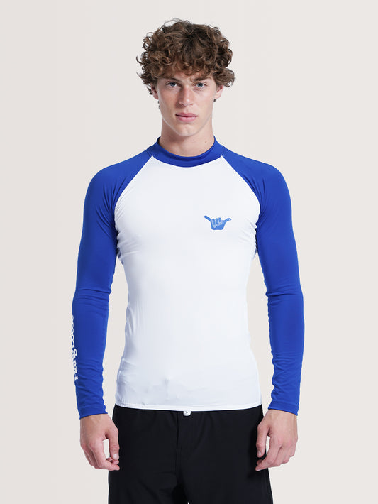 Camiseta Surf Manga Longa Branca Hang Loose Pro II
