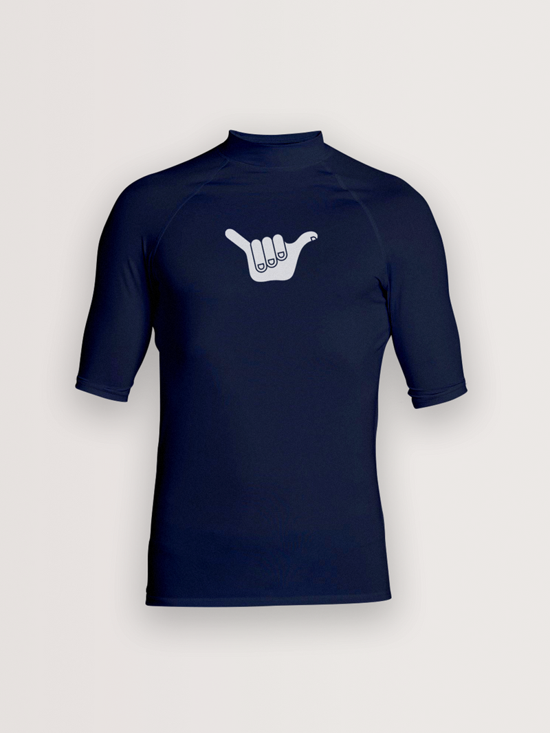 Lycra Manga Curta Hang Loose Lanai Marinho