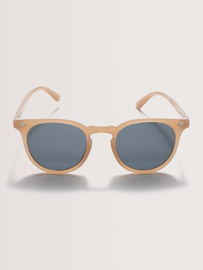 Óculos de Sol Redondo Bege Hang Loose Aura